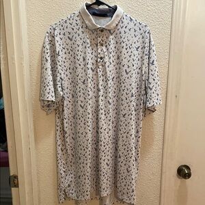 Greyson Men's Eagle Patterned Golf Polo Shirt XL